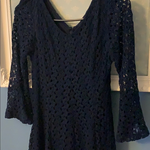 Navy blue lace/crochet dress - Picture 2 of 7